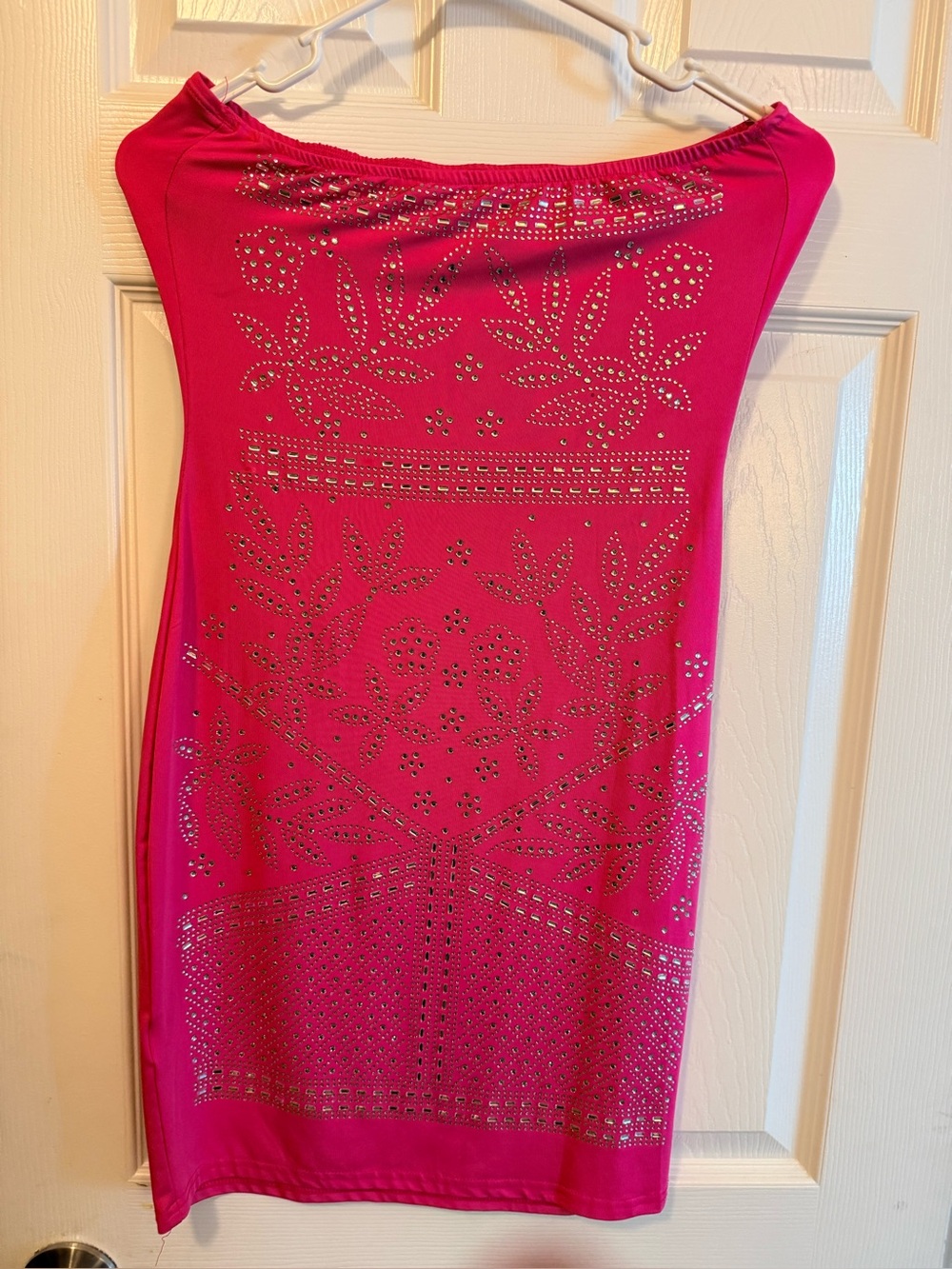 Fuchsia Studded Mini Skirt - Women's Elegant Tube Style